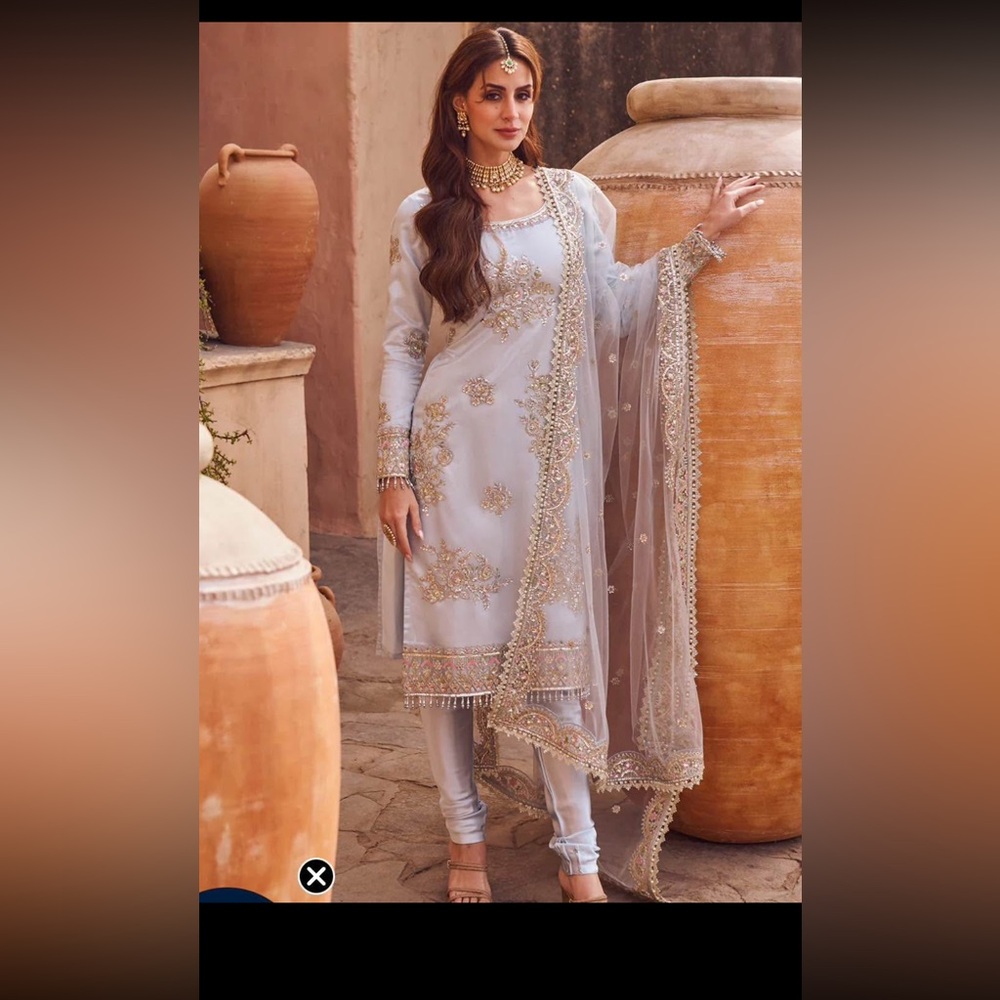 Elegant Embroidered Suit with Dupatta